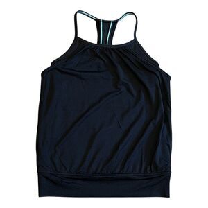 Ivivva by Lululemon Girls Double Dutch Racerback Black Tank Size 8